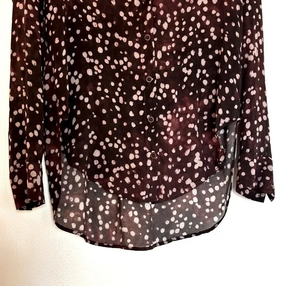 Bella Dahl Polka Dot Flowy Button Down Blouse - Picture 5 of 8